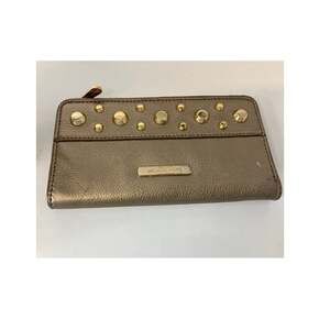 MICHAEL KORS GOLD METALIC PEBBLED LEATHER WOMENS WALLET